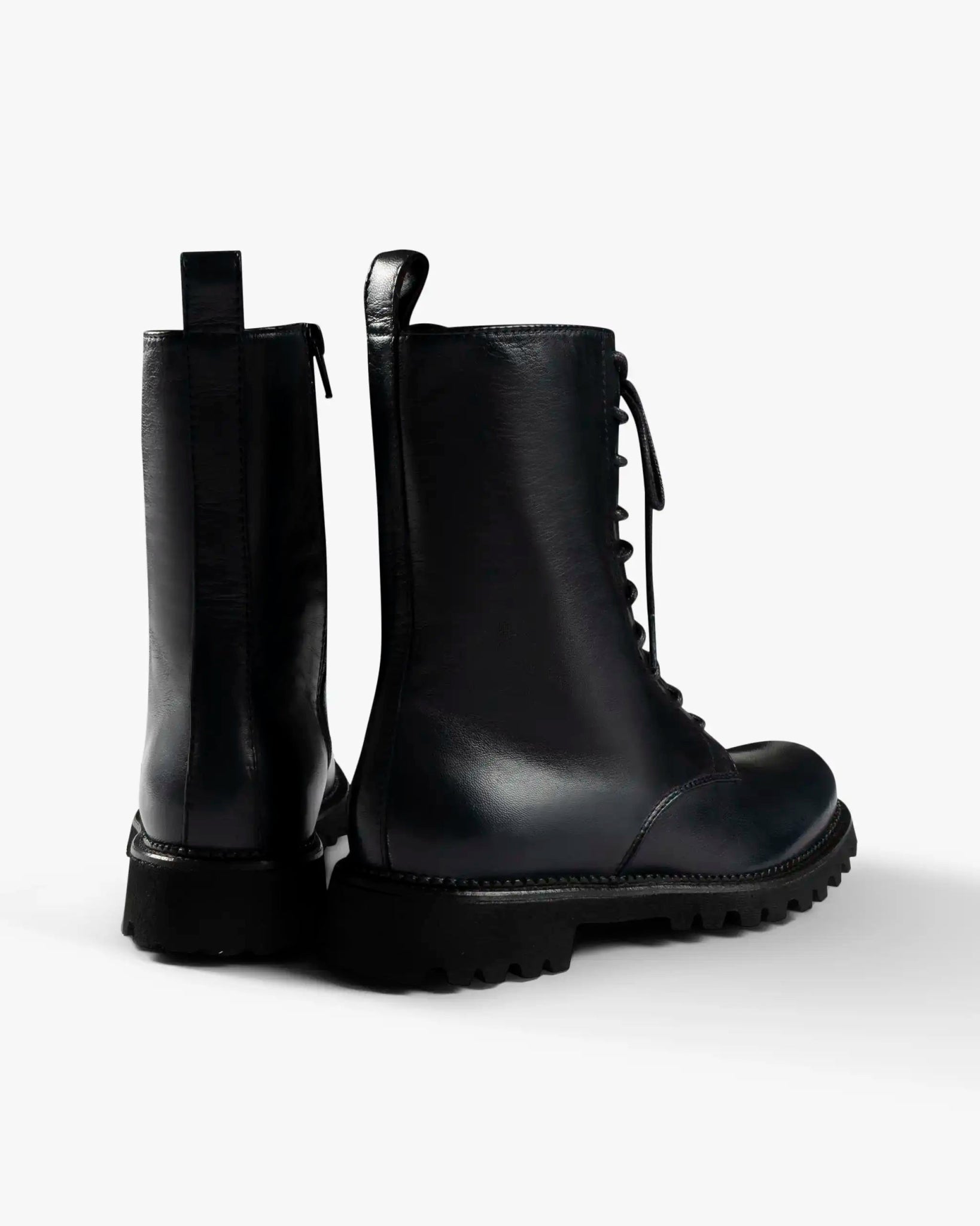 Blaue Soft Nappa Combat Stiefel von Caiman - Shoes CAIMAN SHOES