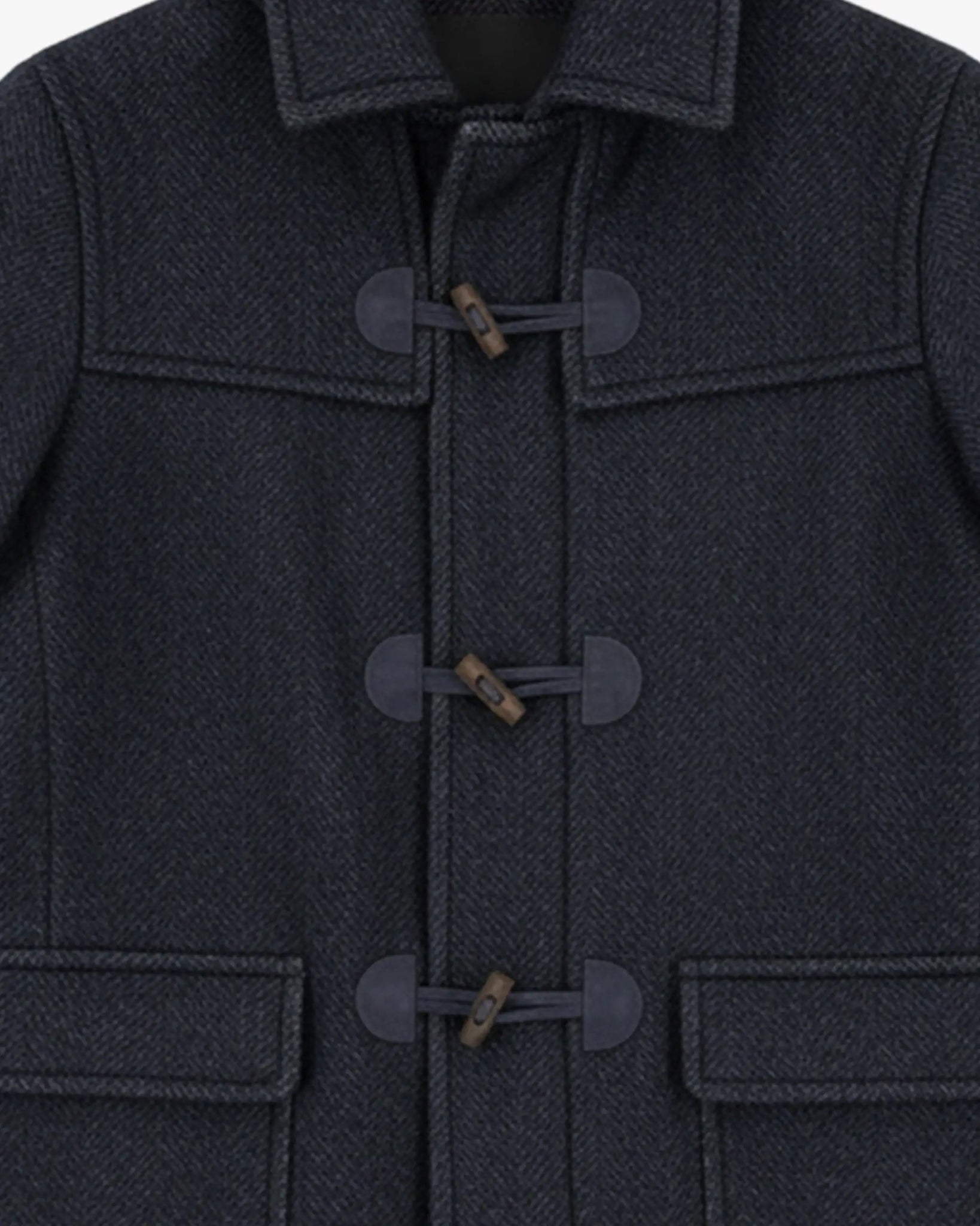 Blauer Wollmantel Montgomery von Luciano Barbera - Coats & Jackets LUCIANO BARBERA