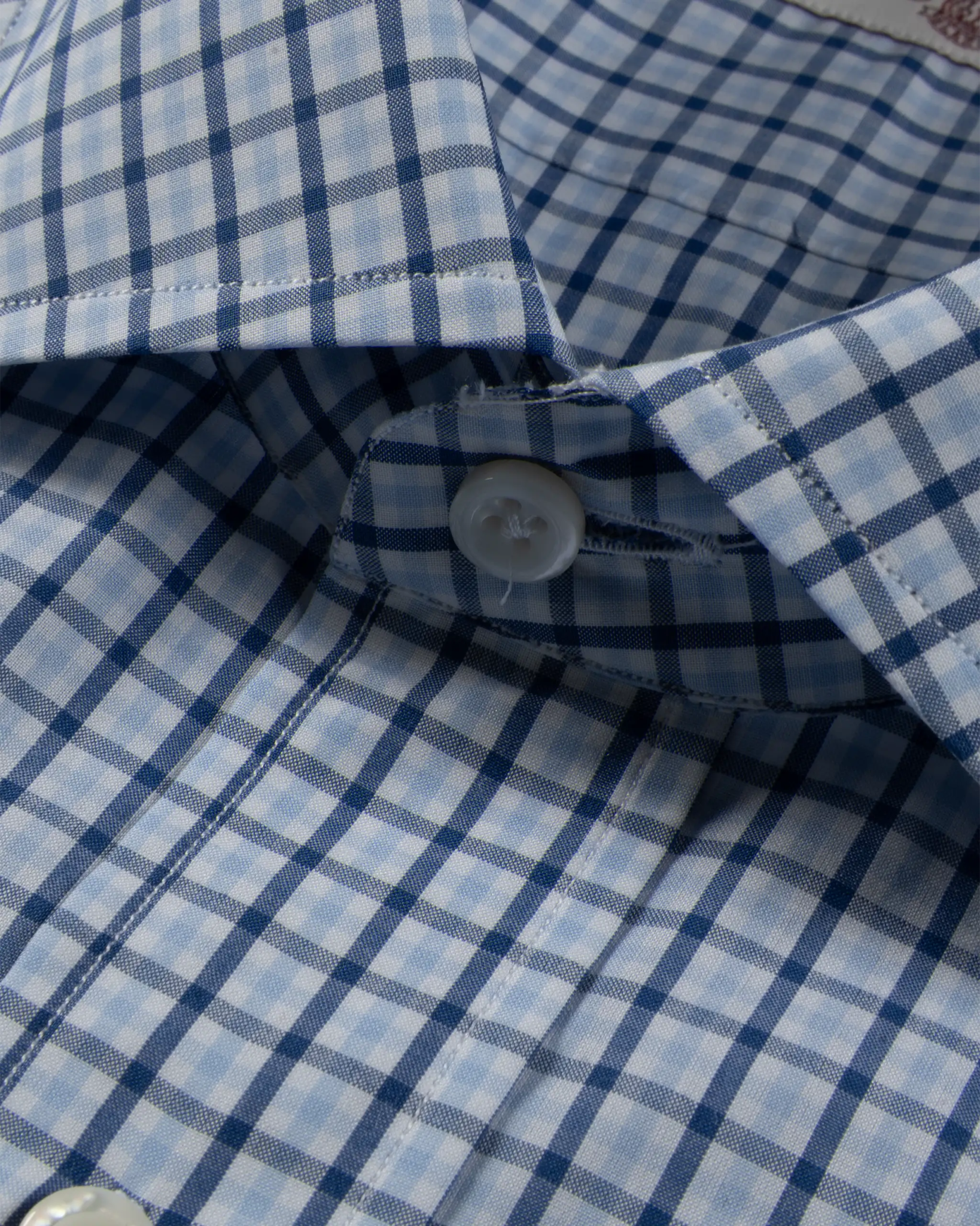 Blaues Baumwolle Check Hemd Mit Kent Kragen Schmale Passform von Luciano?Barbera - Shirts LUCIANO BARBERA