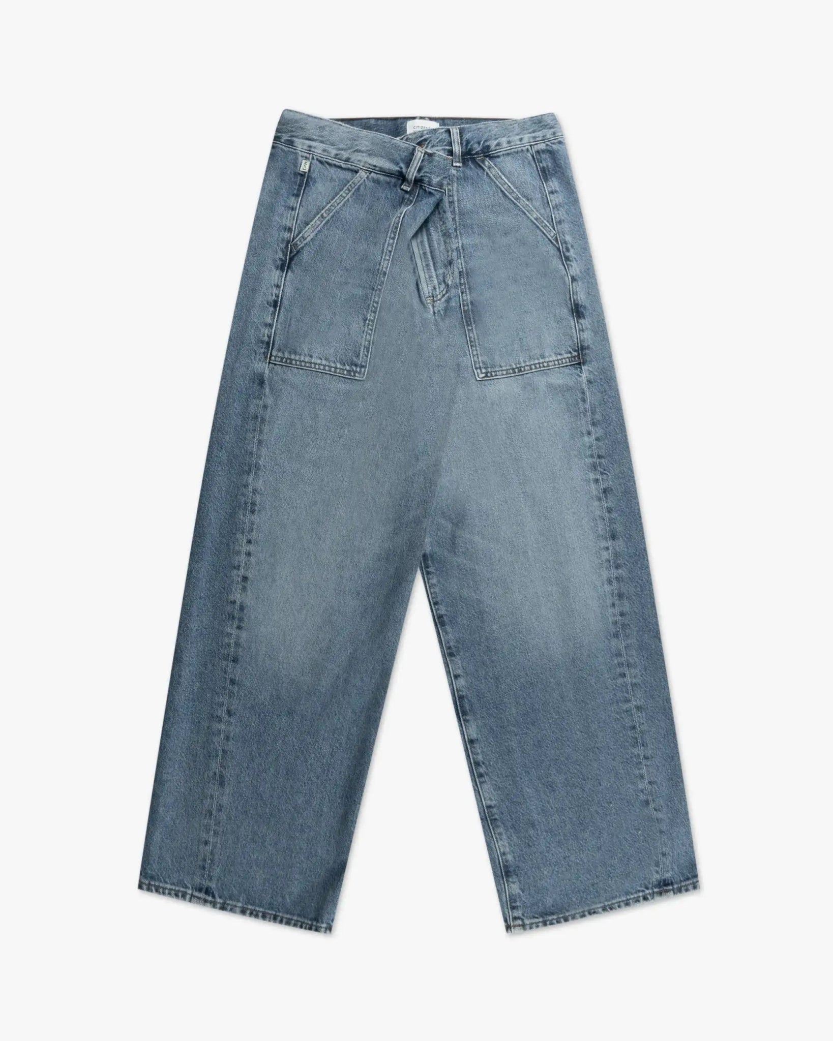 Blaues Cross Over Worker Wide Leg von Citizens of Humanity - Trousers CITIZEN