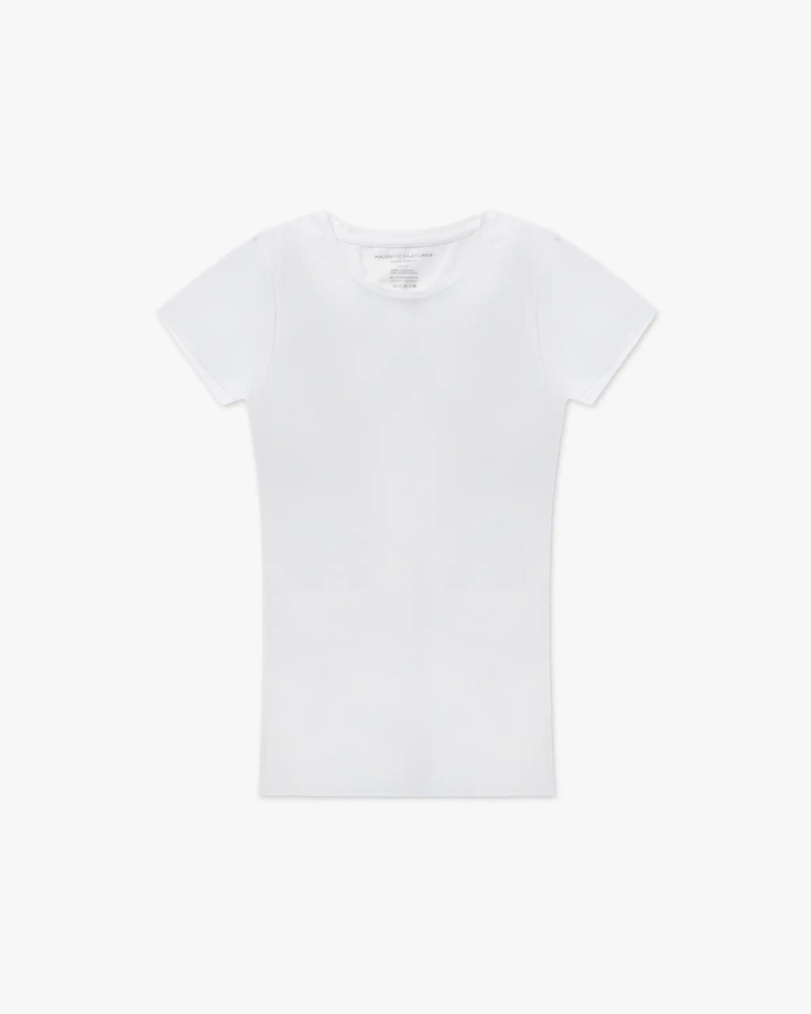 Bluse mit regulären Nähten und figurbetontem Crew - Neck von Majestic - Shirts MAJESTIC