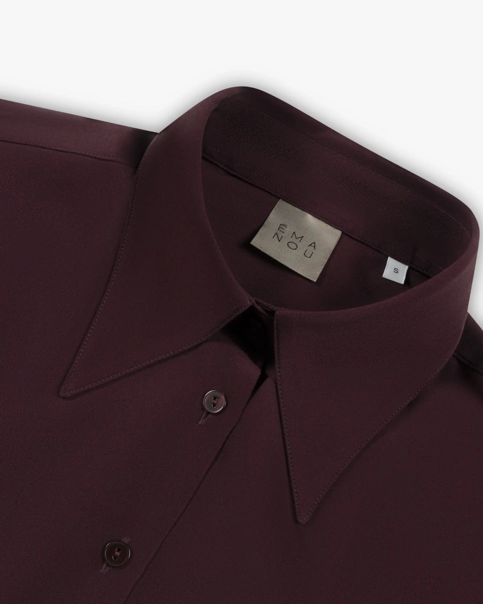 Bordeauxfarbene Silk Acetate Bluse mit Manschetten von Emanou - Blouses EMANOU