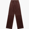 Bordeauxfarbene Stretchvelour Leder Wide Leg Hose von Novelle - Trousers NOVELLE