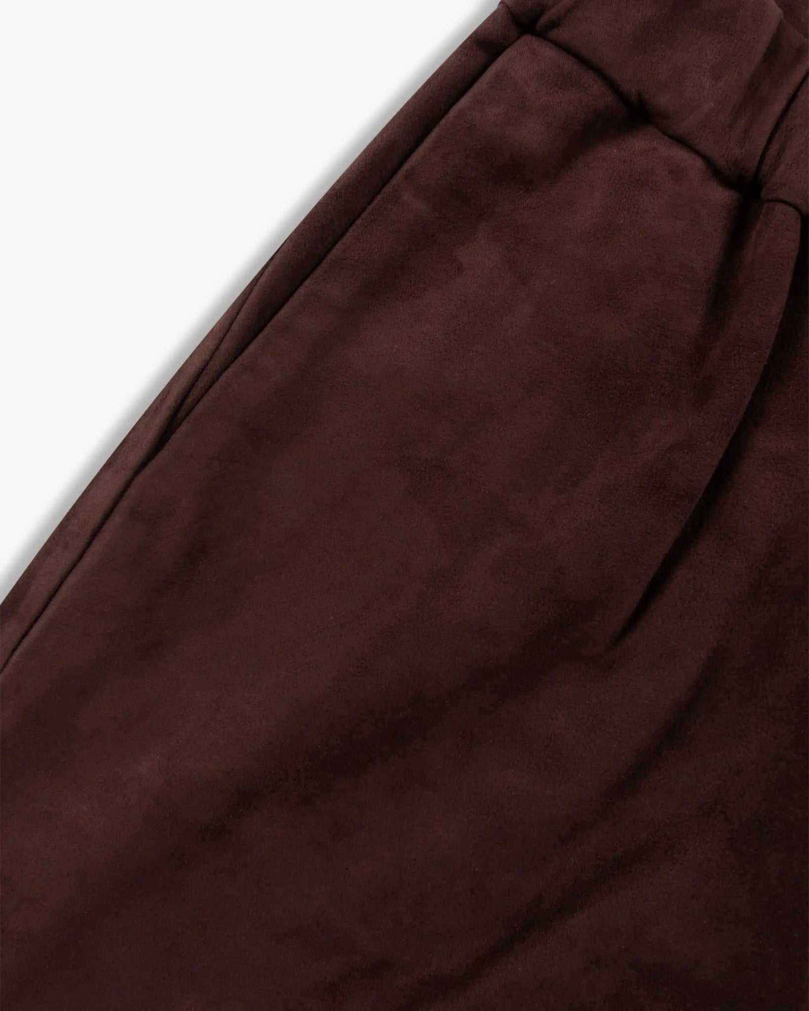 Bordeauxfarbene Stretchvelour Leder Wide Leg Hose von Novelle - Trousers NOVELLE