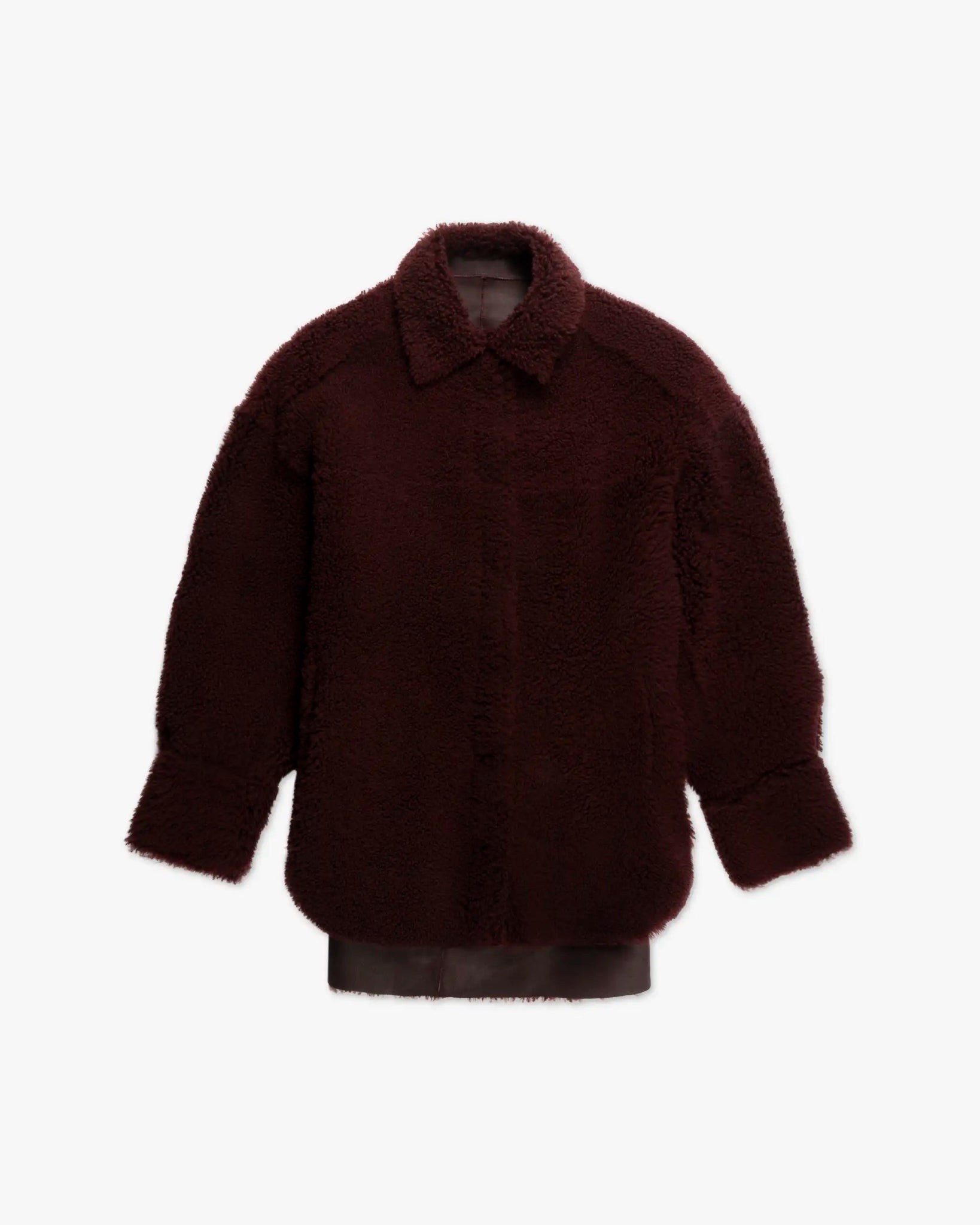 Bordeauxfarbene Wendbare Merino Lammfell Jacke von Salvatoro Santoro - Coats & Jackets SALVATORE S.
