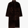 Bordeauxfarbener Langer Wendbarer Lammfellmantel von Ayasse - Coats & Jackets AYASSE