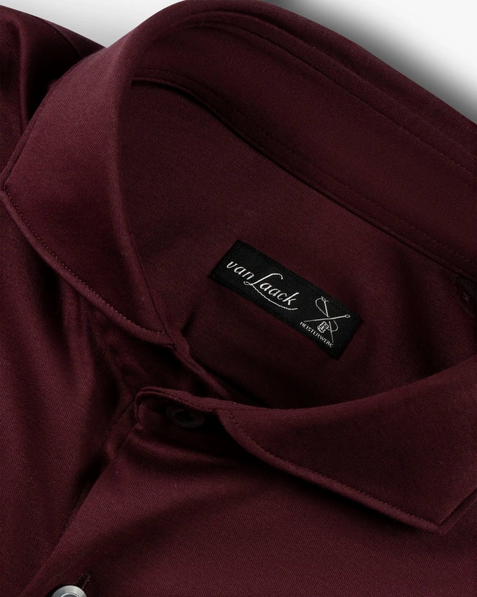 Bordeauxfarbenes Swiss Cotton Jersey Stretch Hemd von Van Laack - Shirts VAN LAACK