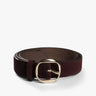 Bordeauxroter 350 mm Kalbsvelour Gürtel mit Schließe von Giancarlo Nevola - Belts GIANCARLO NEVOL
