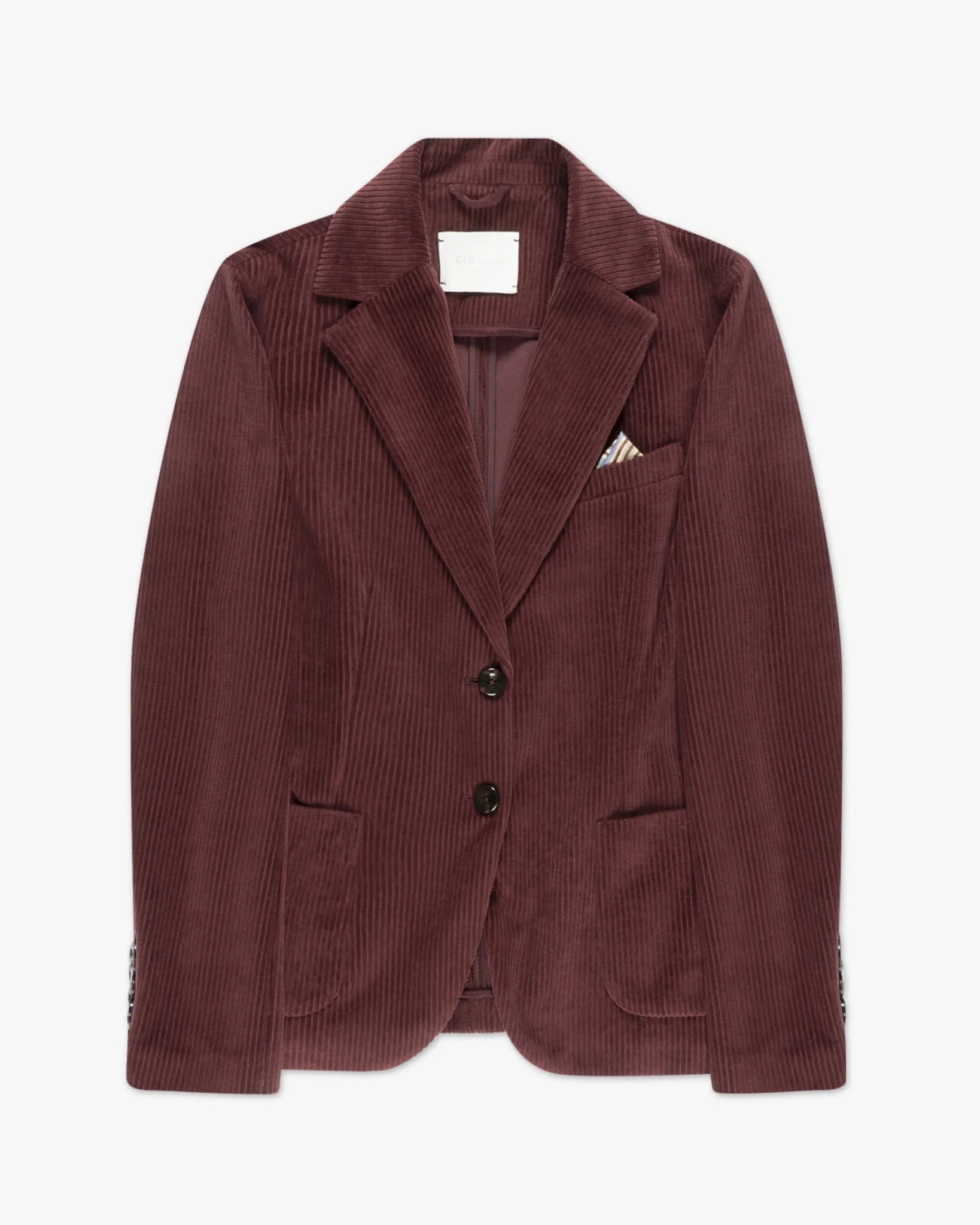 Borgofarbener Stretchkord Ein Knopf - Boyfriend - Blazer von Circolo - Blazers CIRCOLO 1901