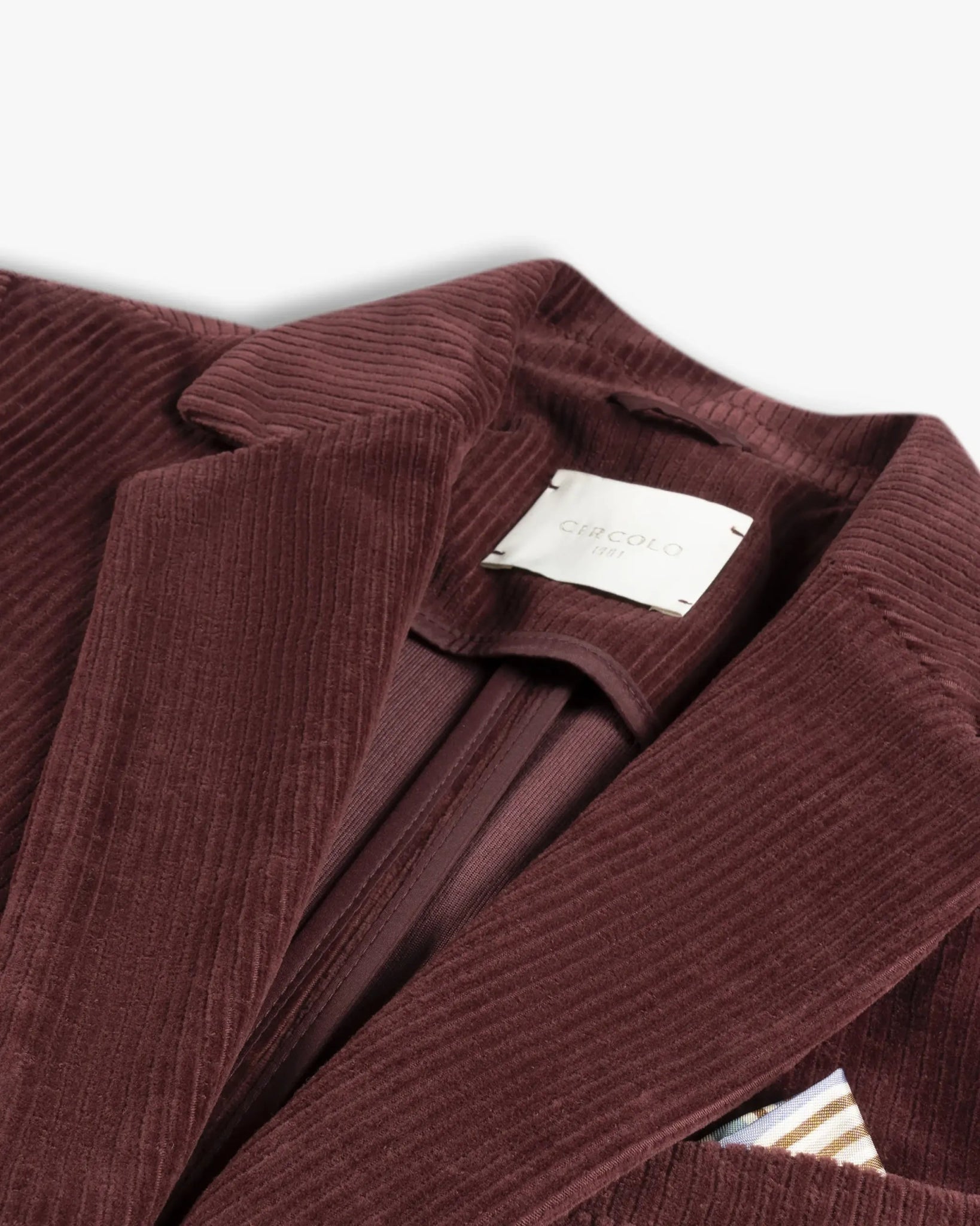 Borgofarbener Stretchkord Ein Knopf - Boyfriend - Blazer von Circolo - Blazers CIRCOLO 1901