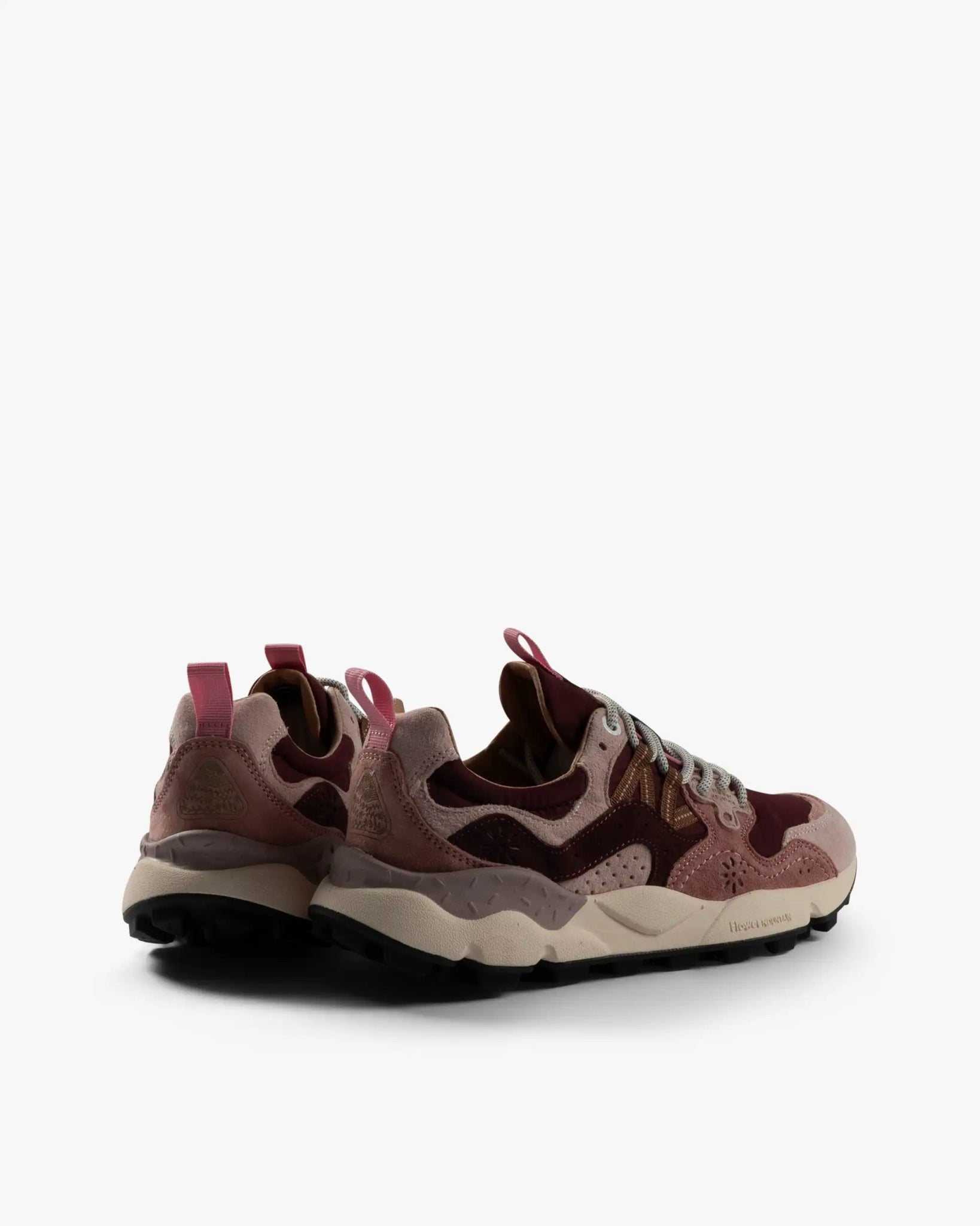 Borolofarbener Suede Nylon Mix Runner Sneaker von Flower Mountain - Shoes MOUNTAIN FLOWER