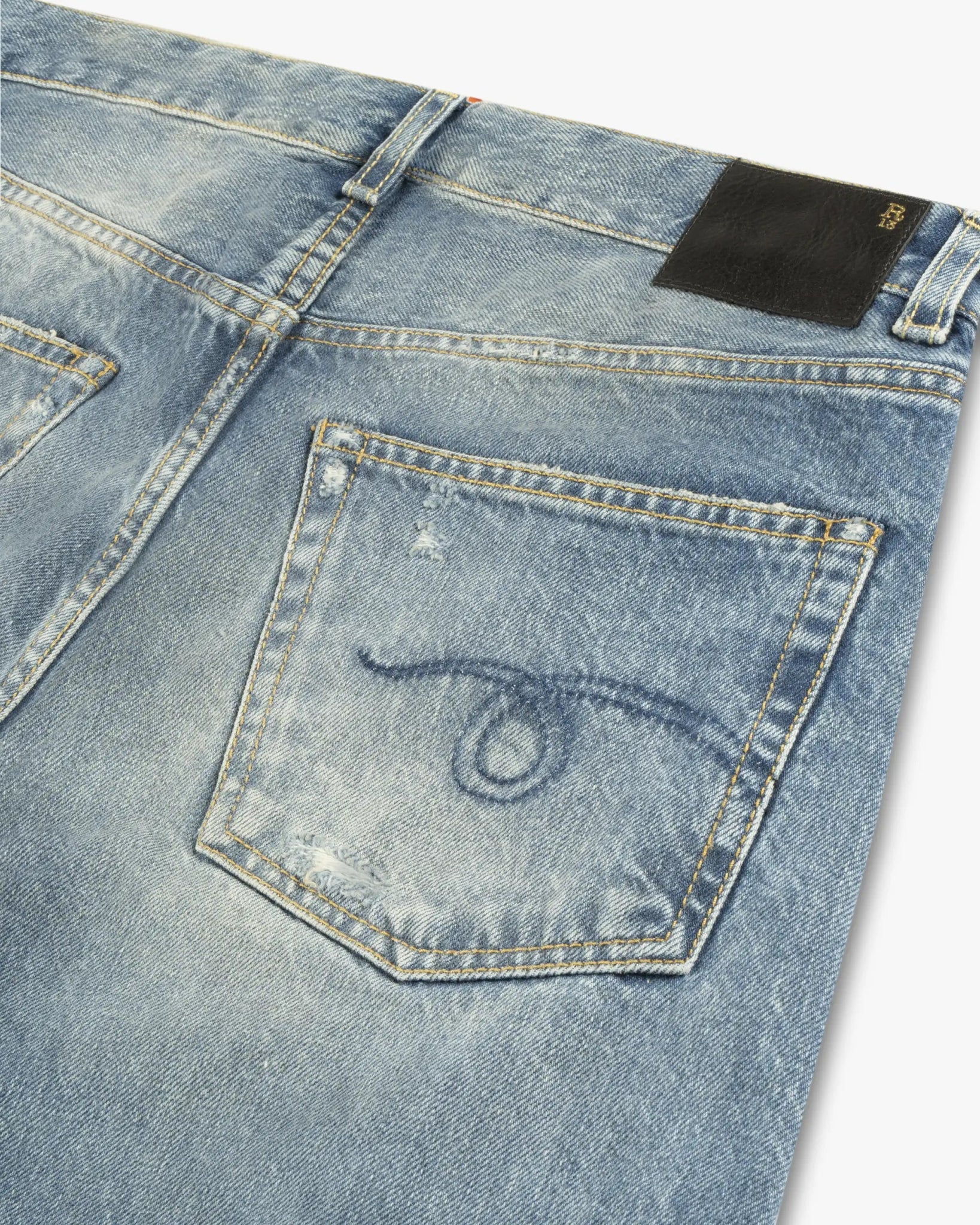 Boyfriend Jeans mit Distressed - Details von R13 - Trousers R13 WOMEN
