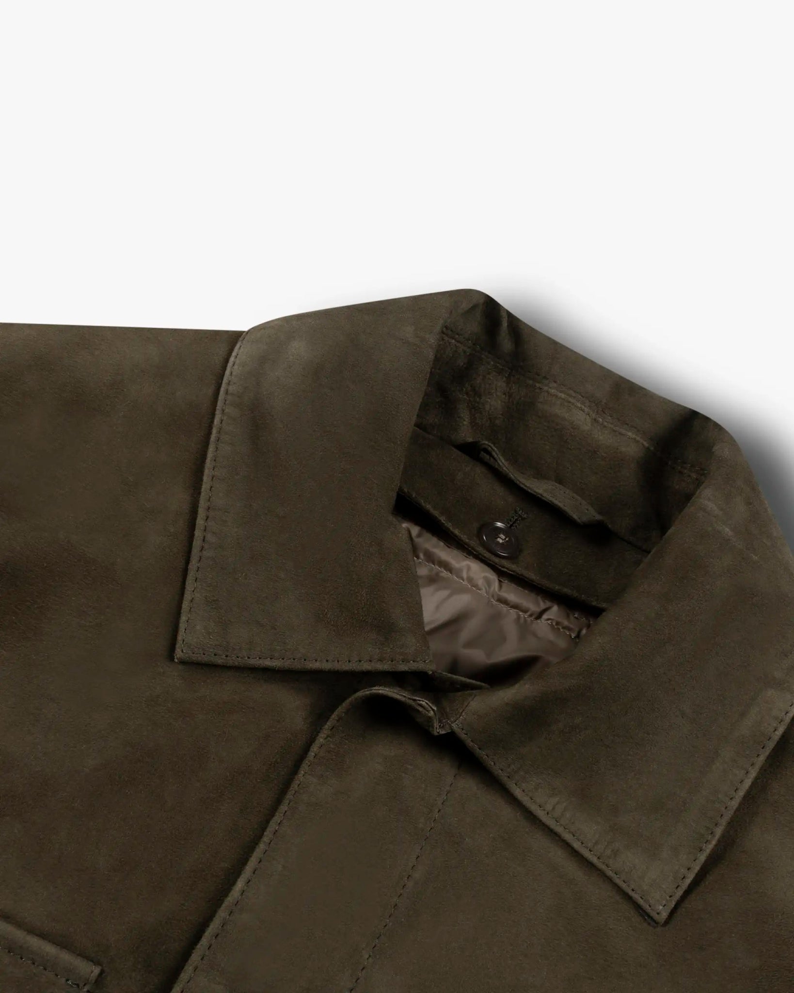 Braun Olivfarbene Detouchable Daunen Lining Jacke von Luciano Barbera - Coats & Jackets LUCIANO BARBERA
