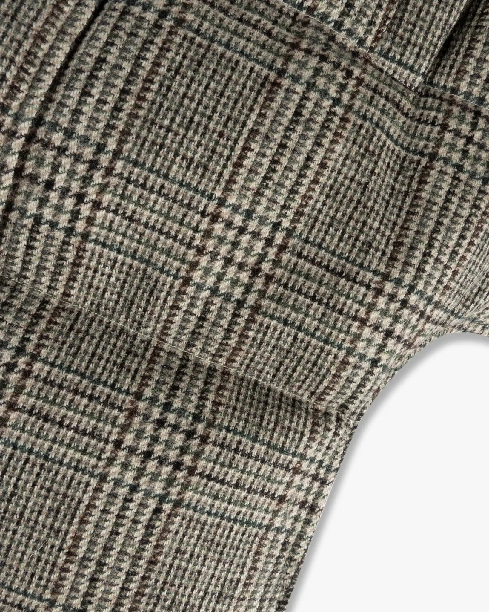 Braune Prince Of Wales Karo Weste Mit Lederbesatz von Luciano Barbera - Vests LUCIANO BARBERA