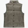 Braune Prince Of Wales Karo Weste Mit Lederbesatz von Luciano Barbera - Vests LUCIANO BARBERA