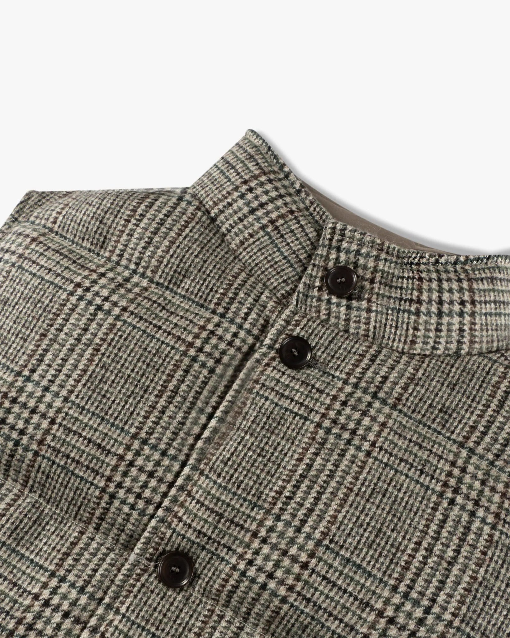 Braune Prince Of Wales Karo Weste Mit Lederbesatz von Luciano Barbera - Vests LUCIANO BARBERA