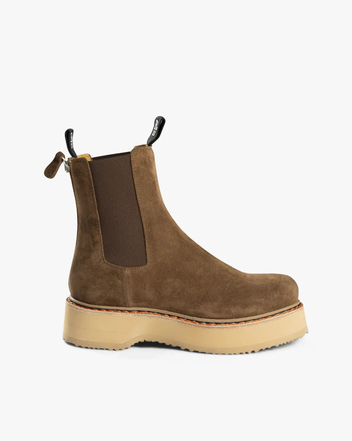 Braune Stack Chelsea Stiefel von R13 New York