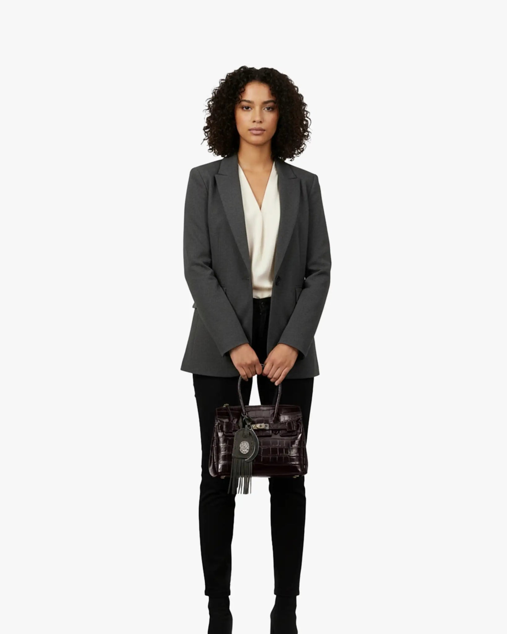 Braune Tasche mit Kroko - Prägung klein von Mia Bag - Bags MIA BAGS