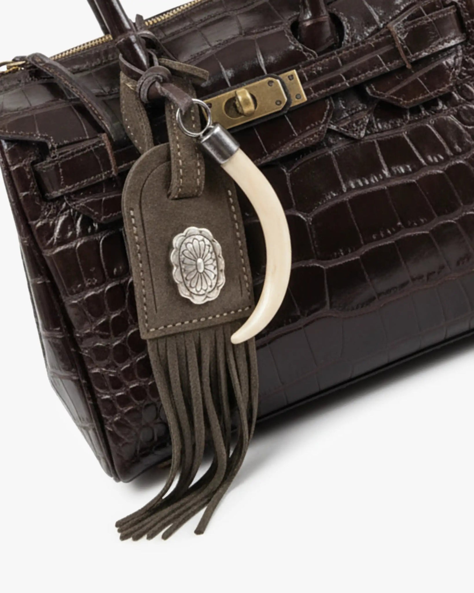 Braune Tasche mit Kroko - Prägung klein von Mia Bag - Bags MIA BAGS