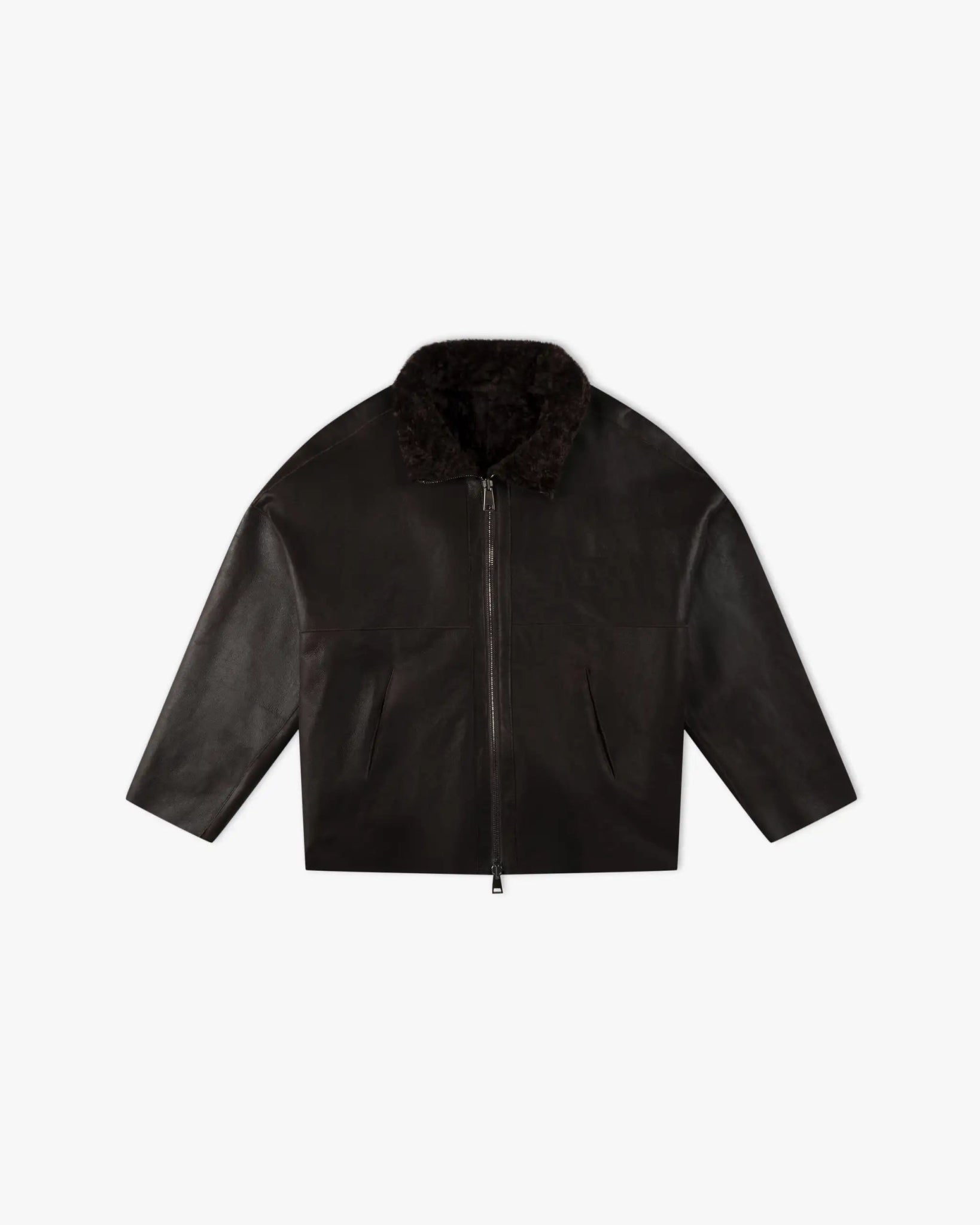 Braune Wendbare Spanische Lammfell Zip Jacke von Giorgio Brato - Coats & Jackets GIORGIO BRATO