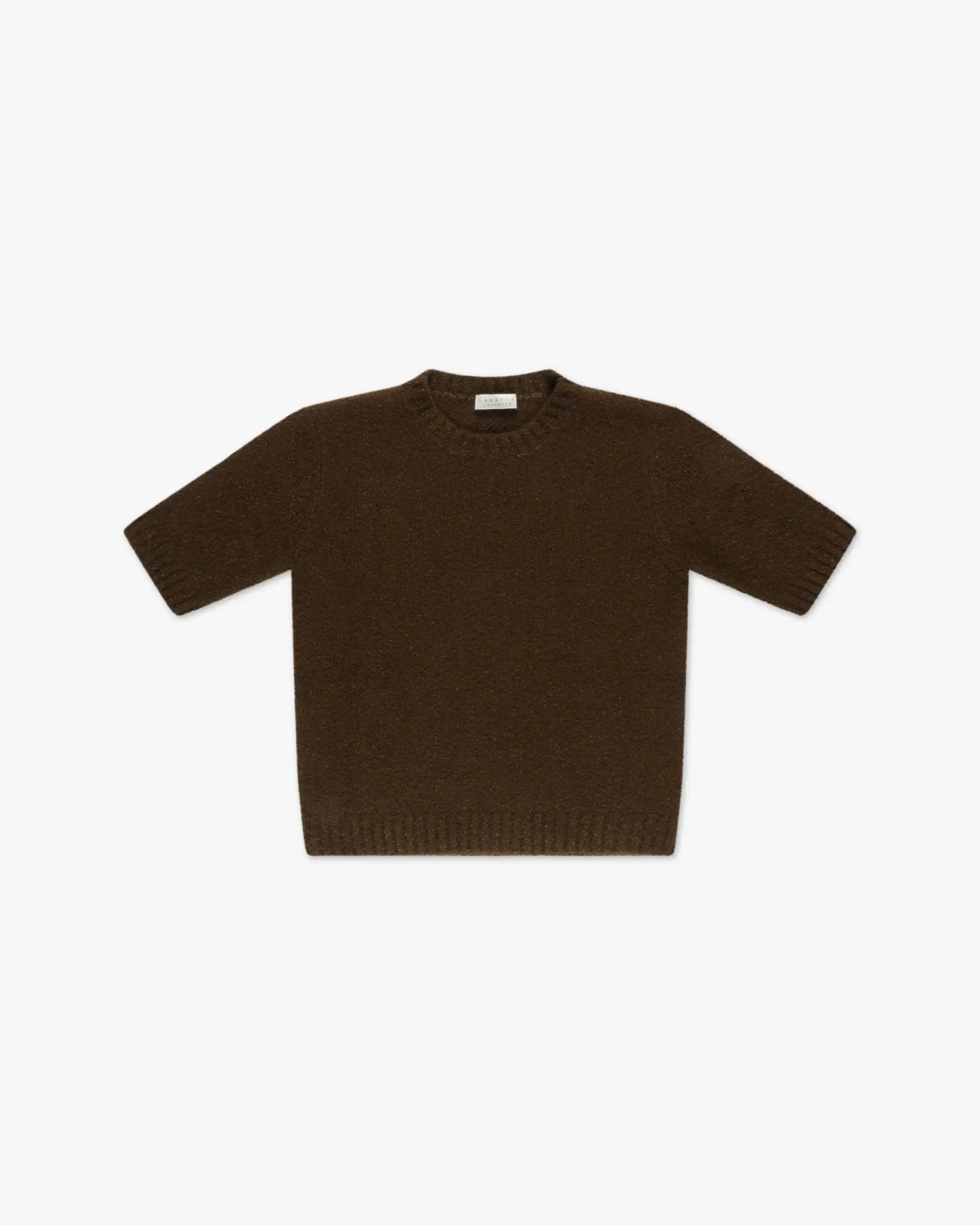 Brauner 8 Fädiger Halbarm Cashmere Strick von Lunaria - Knitwear LUNARIA
