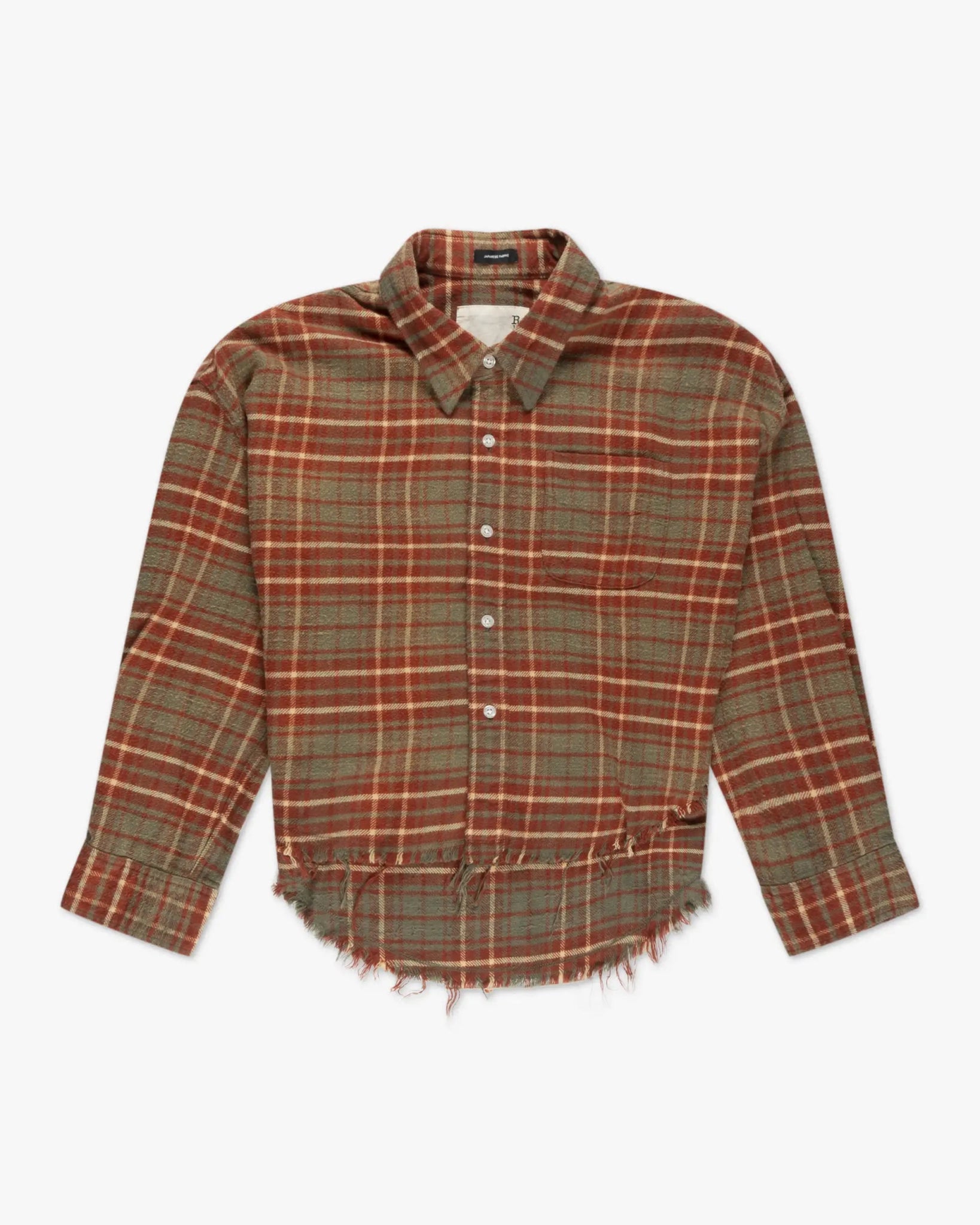 Braunes Drop Neck Cropped Shirt von R13 New York - Shirts R13 New York