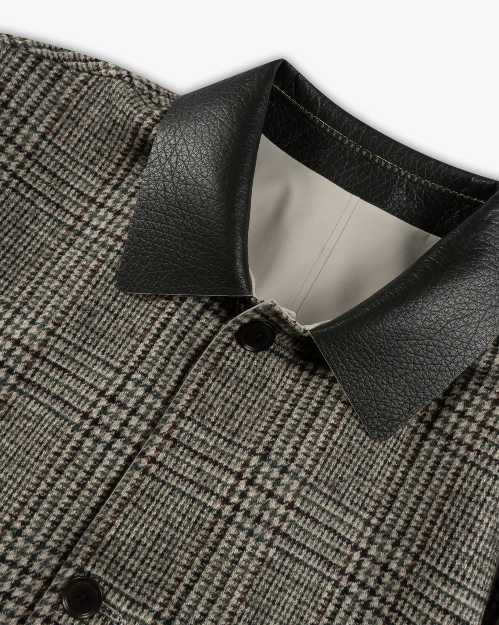 Braungrauer Prince of Wales Mantel von Luciano Barbera - Coats & Jackets LUCIANO BARBERA