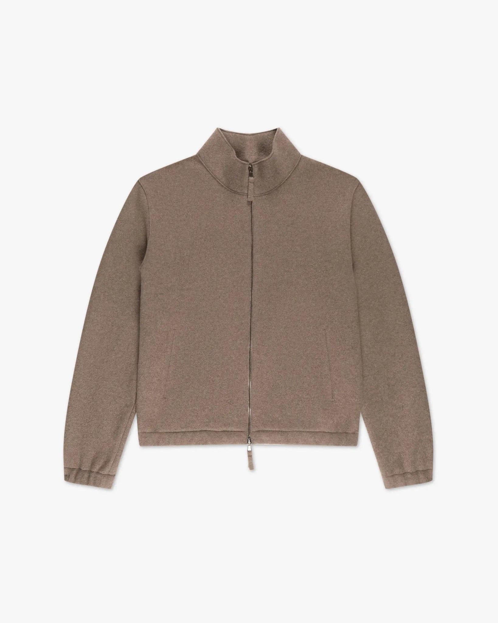 Bruno Graubrauner 2 Fädig Gewalkter Cashmere Blouson von Lunaria - Knitwear LUNARIA