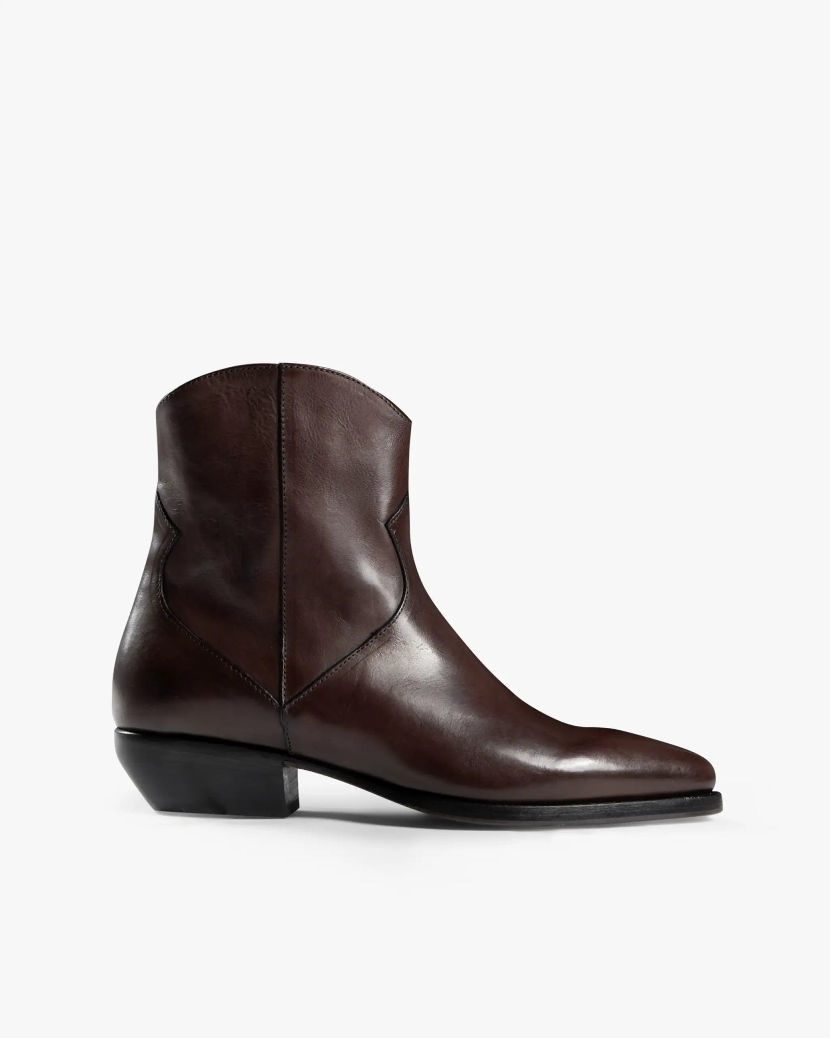 Burgunderrote Soft Nappa Zip Stiefelette von Elia Maurizi - Shoes ELIA MAURIZI