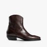 Burgunderrote Soft Nappa Zip Stiefelette von Elia Maurizi - Shoes ELIA MAURIZI