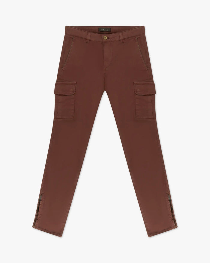 Burgunderrote Uni Stretch Cargo Hose von Masons