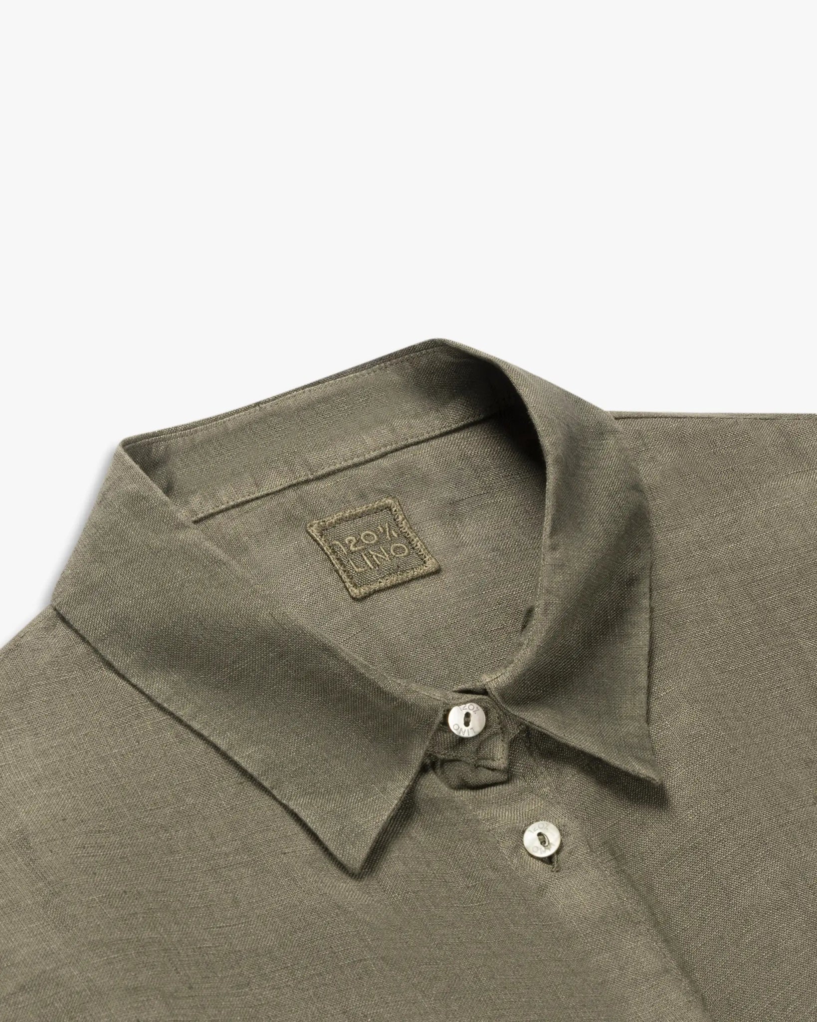 Cafe Soft Military Verblasstes Leinen Langkleid von 120% Lino - Dresses LINO 120%