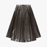 Caffefarbener Langer Kunstleder Rock von Black Label - Skirts F.I.TBLACKLABEL