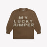 Camelfarbener My Lucky Jumper Crew - Intarsie von Dagmar von Schmaus - Knitwear DAGMAR V. SCHMA