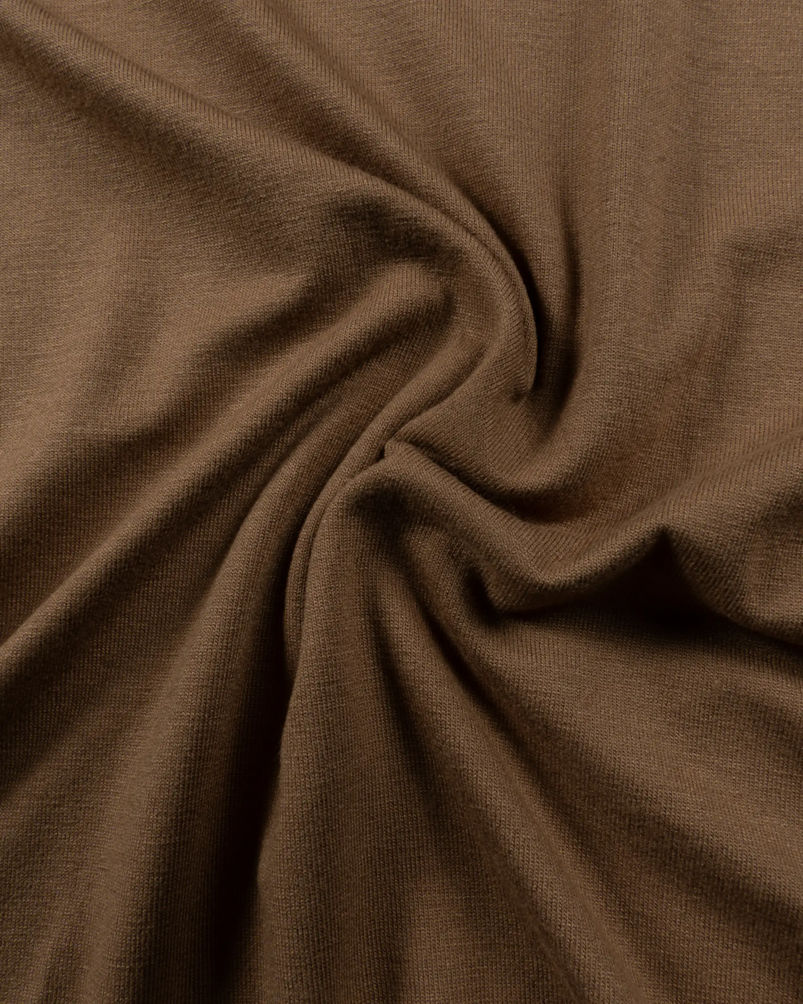 Camelfarbenes Halbarm Rundhals Basic Shirt von Majestic Filatures - Shirts MAJESTIC
