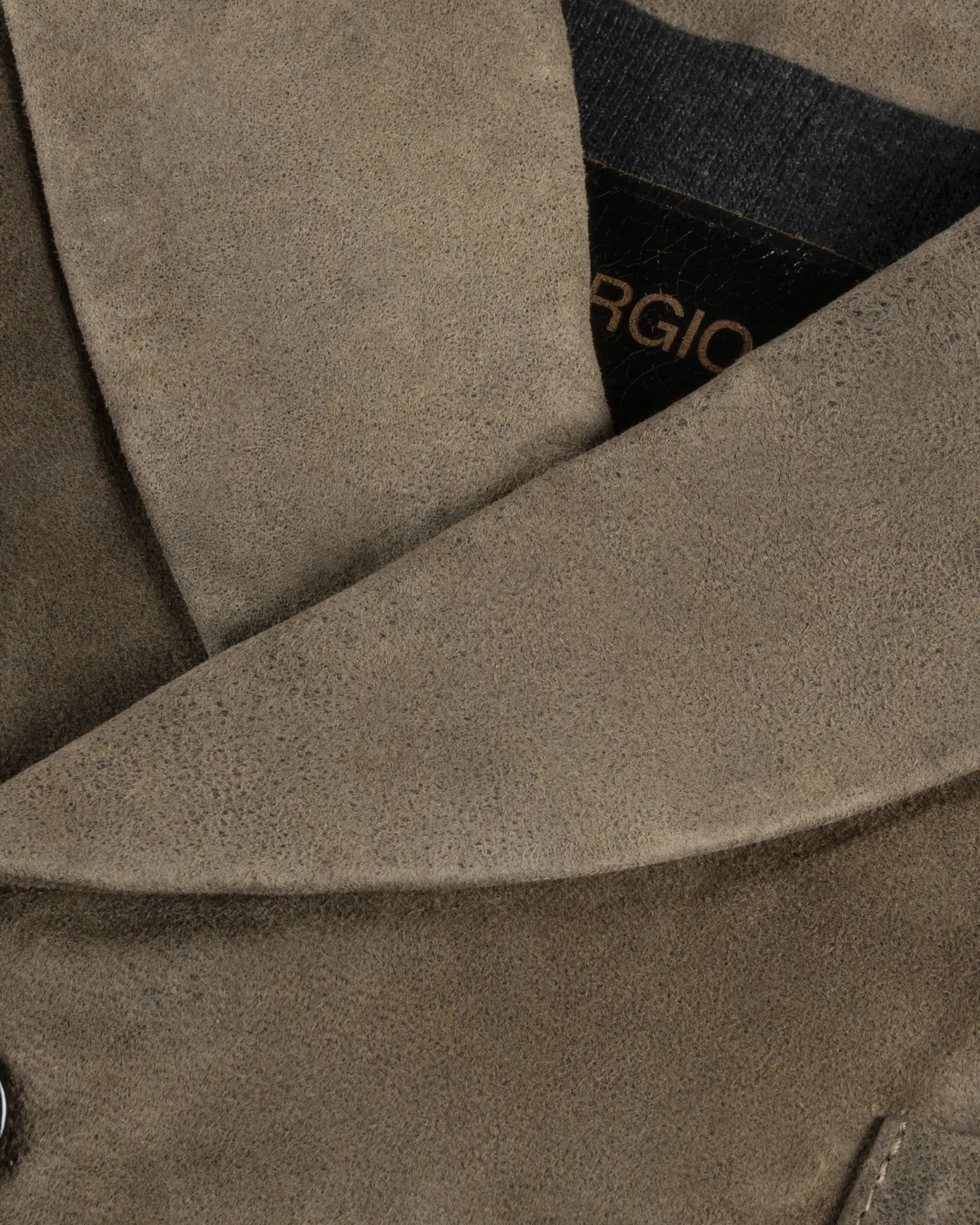 Canapafarbene Gebügelte Zweireihige Wachsleder Rever Jacke von Giorgio Brato - Coats & Jackets GIORGIO BRATO