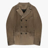 Canapafarbene Gebügelte Zweireihige Wachsleder Rever Jacke von Giorgio Brato - Coats & Jackets GIORGIO BRATO