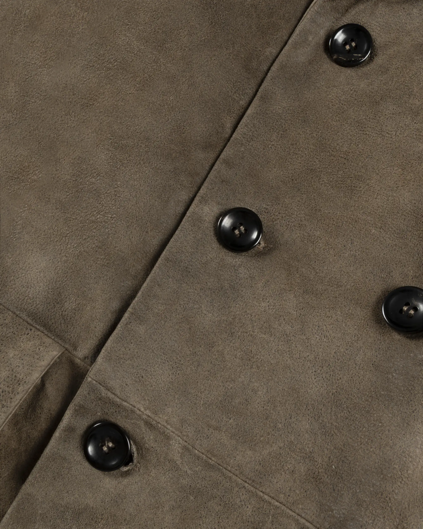 Canapafarbene Gebügelte Zweireihige Wachsleder Rever Jacke von Giorgio Brato - Coats & Jackets GIORGIO BRATO