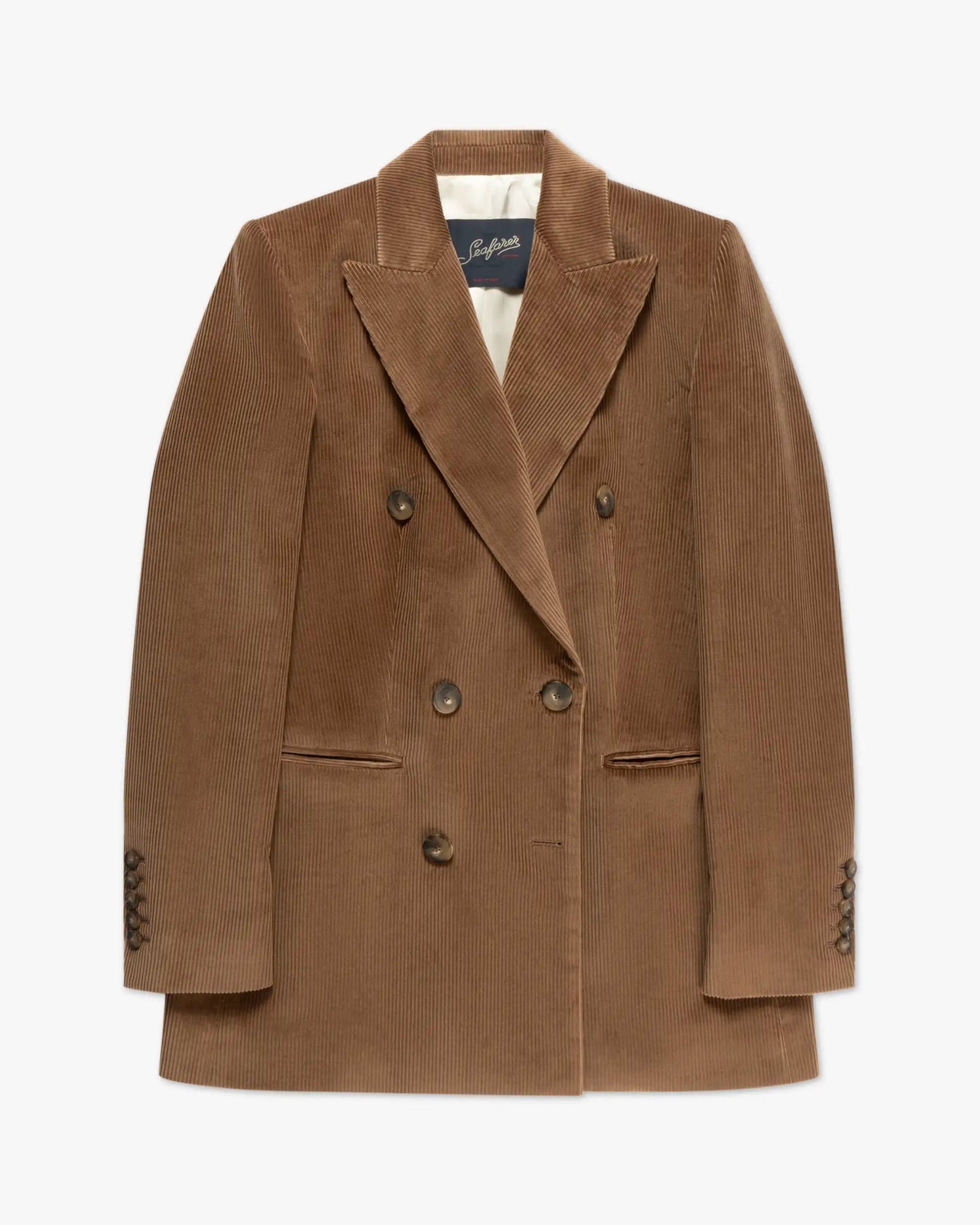 Caramelfarbener Kord Zweireiher Blazer von Seafarer - Blazers SEAFARER