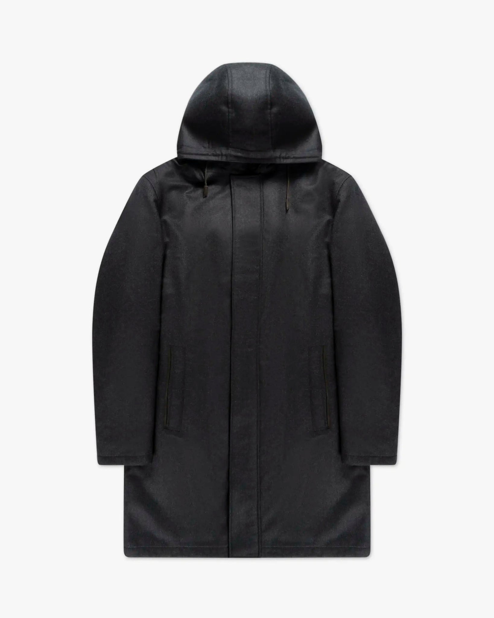 Charcoalfarbene Stormsystem Wool mit Sherling Jacke von Luciano Barbera - Coats & Jackets LUCIANO BARBERA