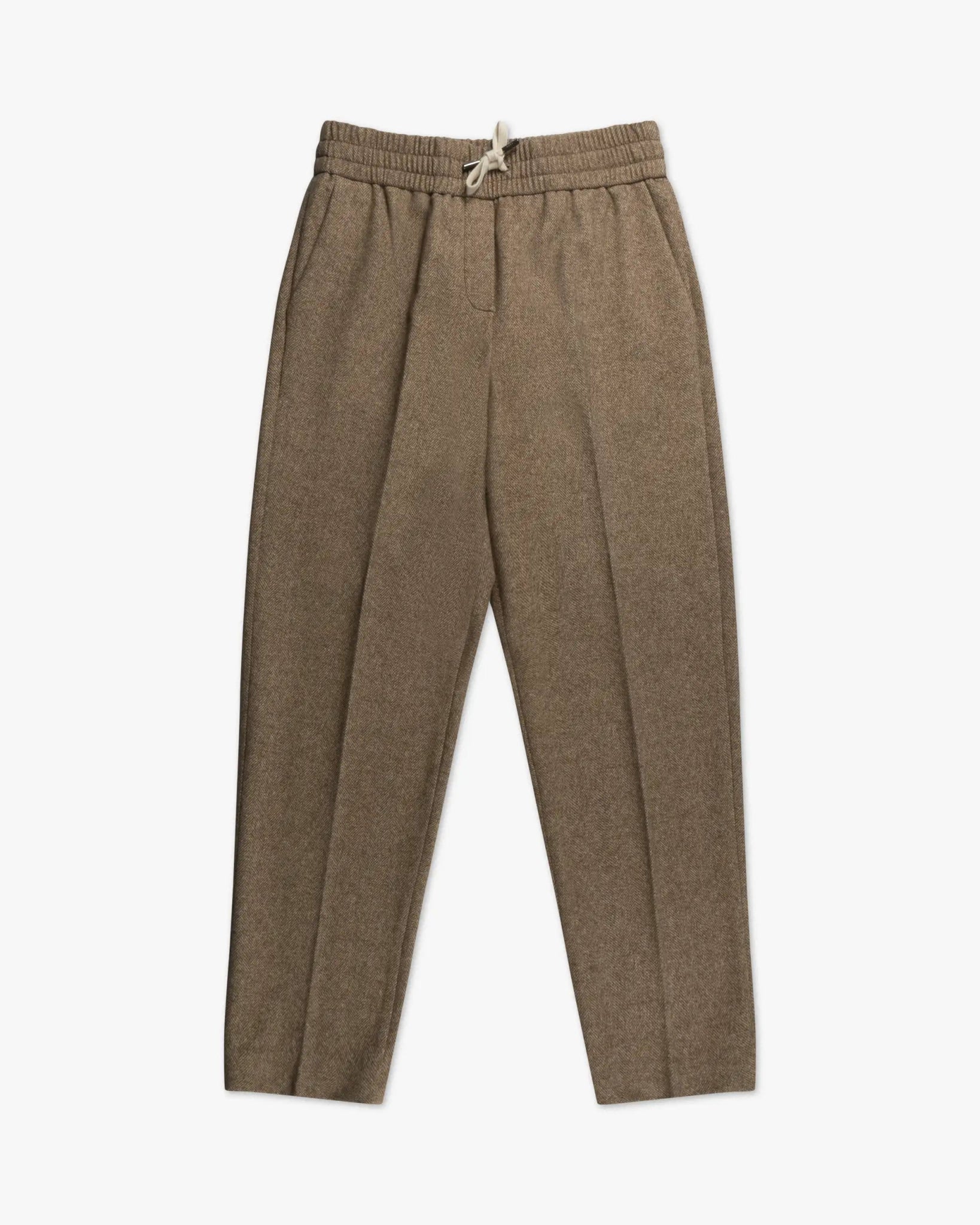 Cognacfarbene Bedruckte Fischgrat Jogg Hose von Circolo - Trousers CIRCOLO 1901