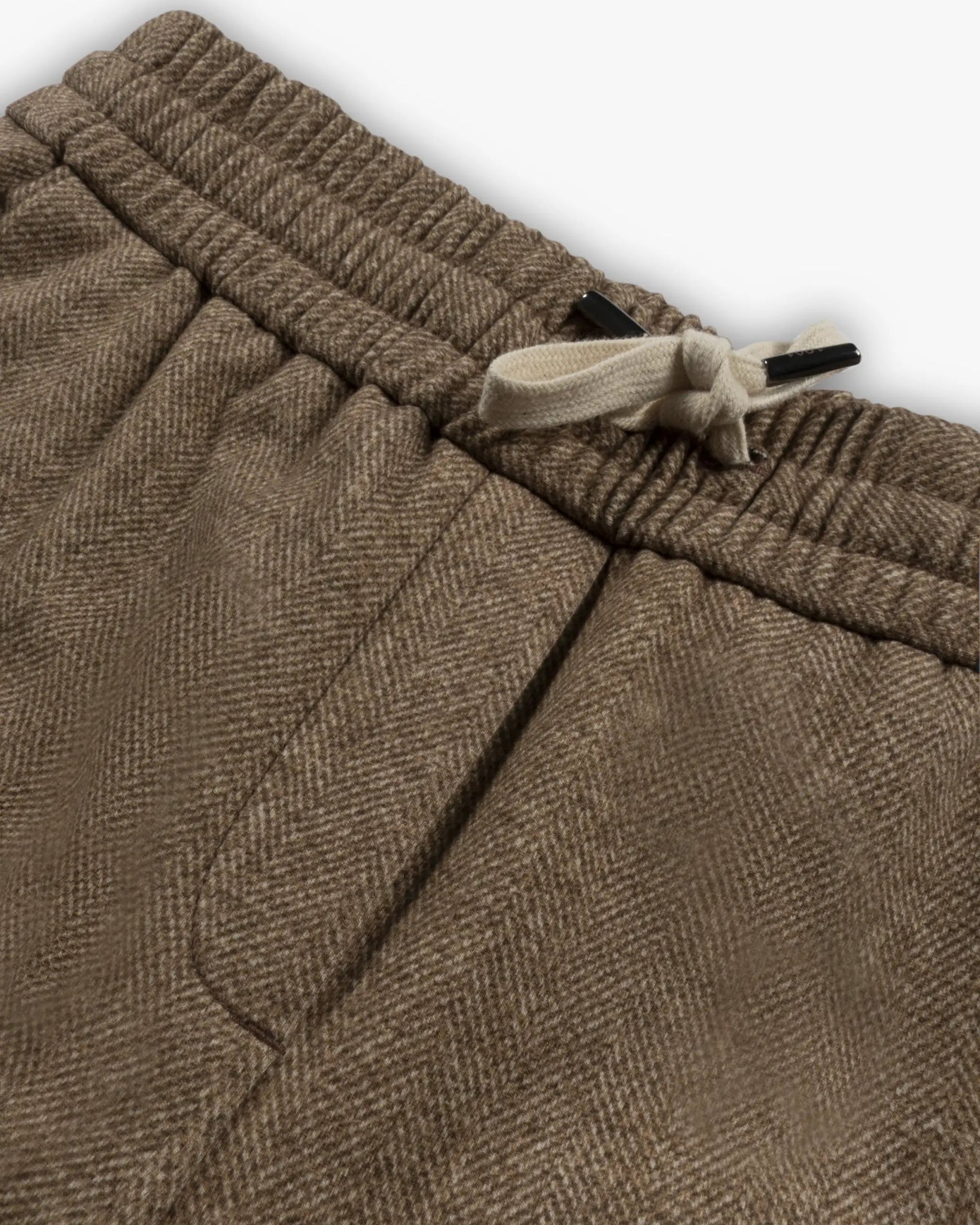 Cognacfarbene Bedruckte Fischgrat Jogg Hose von Circolo - Trousers CIRCOLO 1901