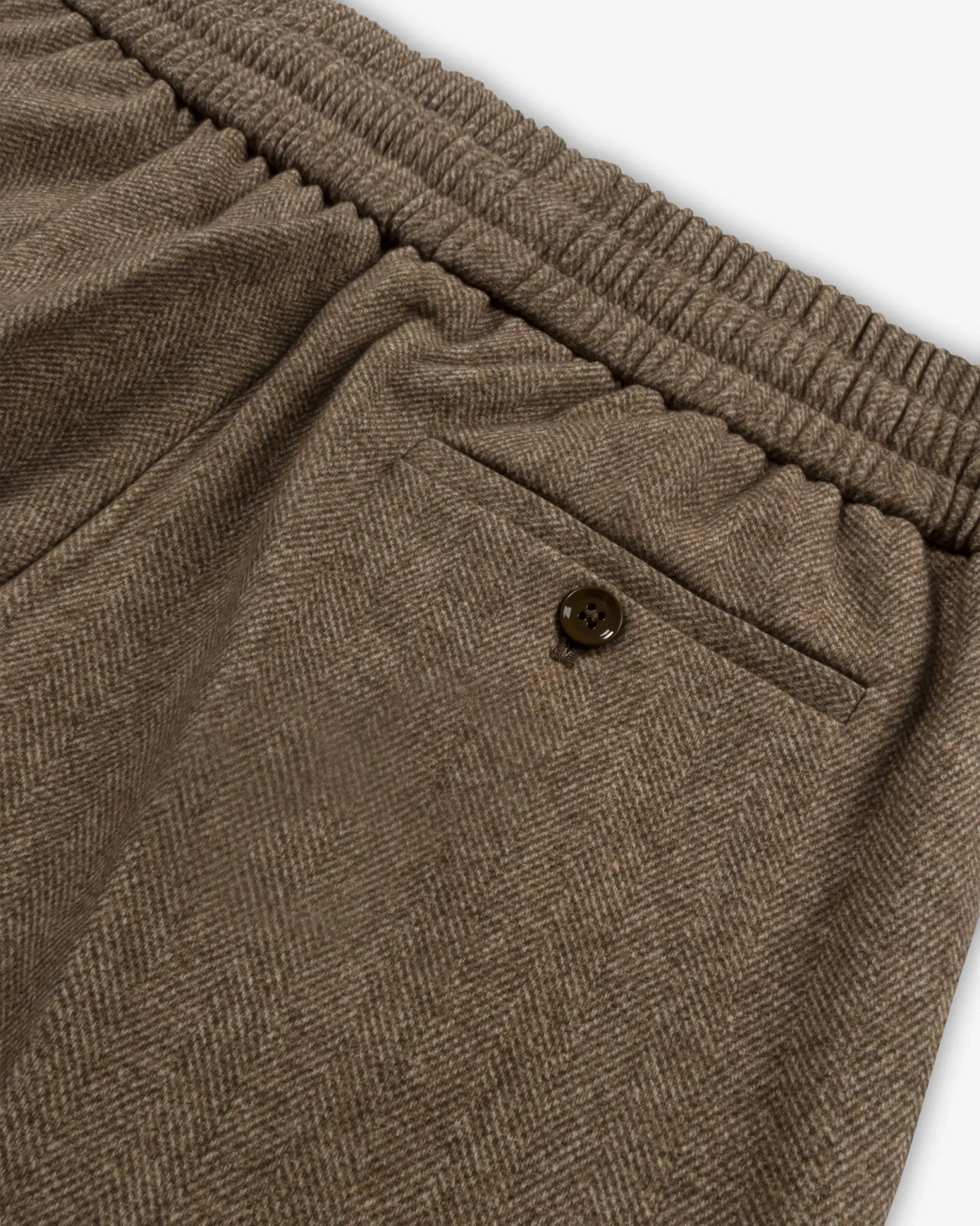 Cognacfarbene Bedruckte Fischgrat Jogg Hose von Circolo - Trousers CIRCOLO 1901