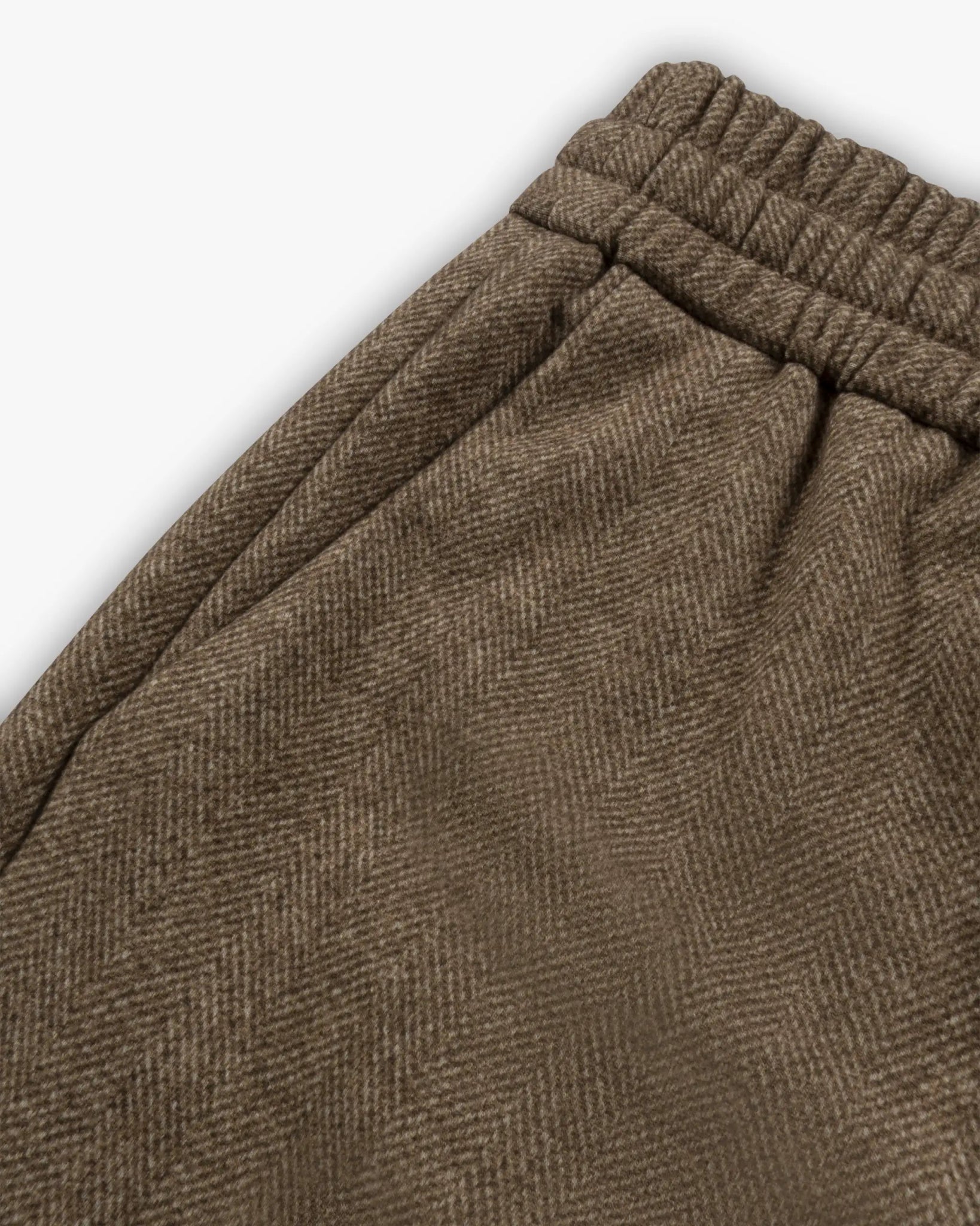Cognacfarbene Bedruckte Fischgrat Jogg Hose von Circolo - Trousers CIRCOLO 1901