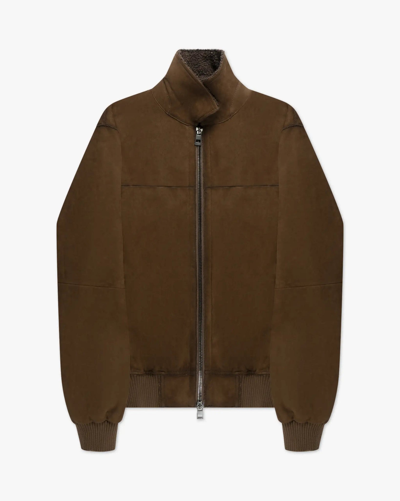Cognacfarbene Ziegenvelour Jacke von GMS75 - Coats & Jackets GMS - 75