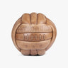 Cognacfarbener Vintage Lederfußball von Vintage Sammlung - Umsätze 0% USt - Differenzbesteuerung SAMMLUNGEN
