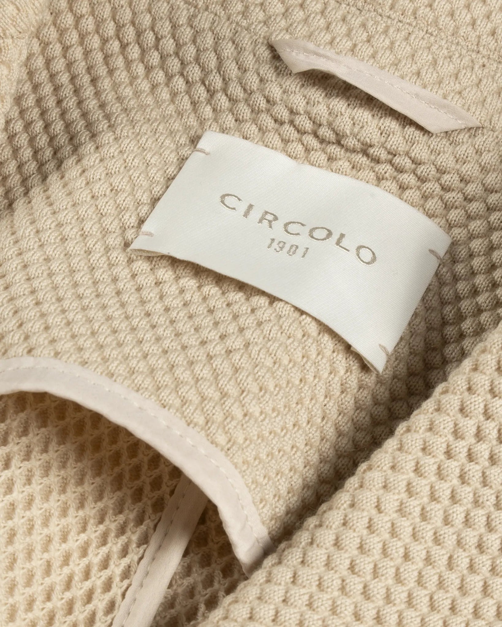 Cremefarbener Bienenwaben - Zweiknopf - Blazer von Circolo - Blazers CIRCOLO 1901