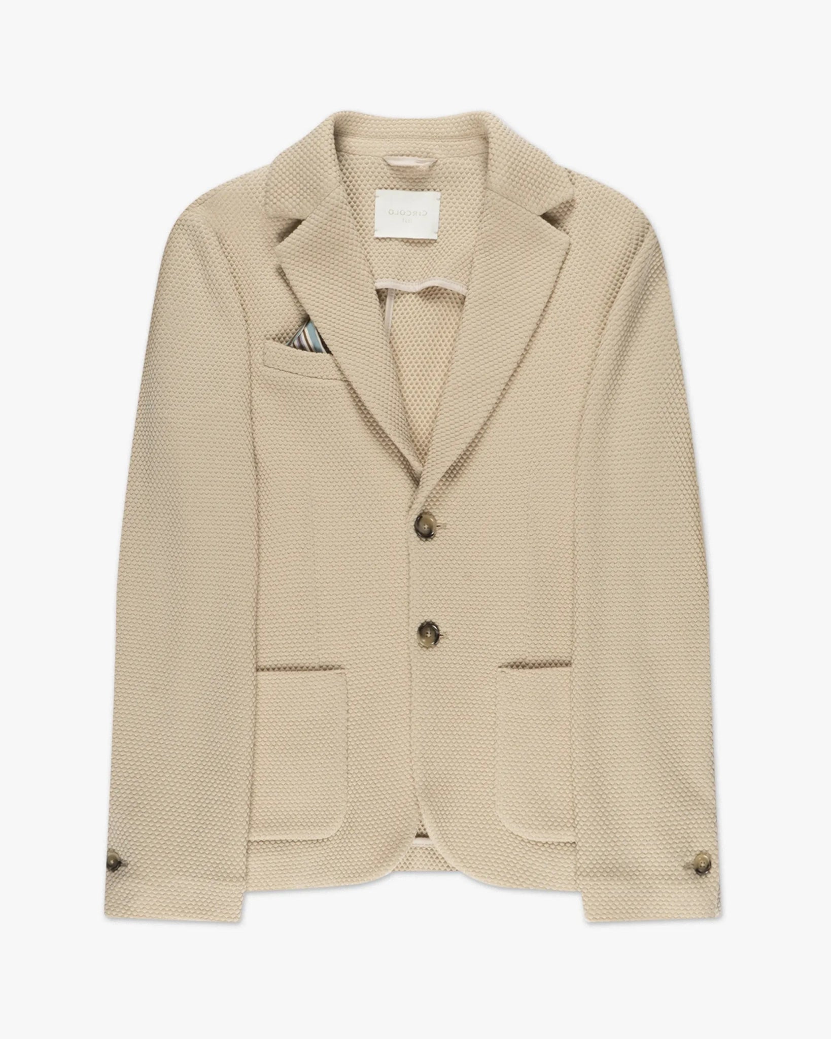 Cremefarbener Bienenwaben - Zweiknopf - Blazer von Circolo - Blazers CIRCOLO 1901