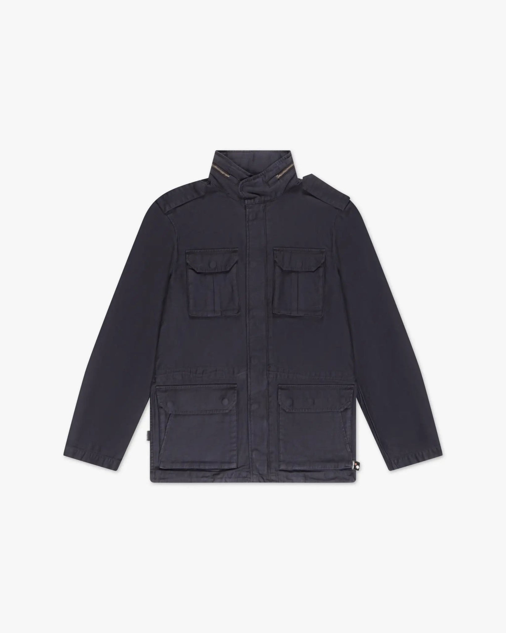 Dunkel Navy Garment Dyed Leinen - Mix Fieldshirt Jacke von Keeling - Coats & Jackets KEELING