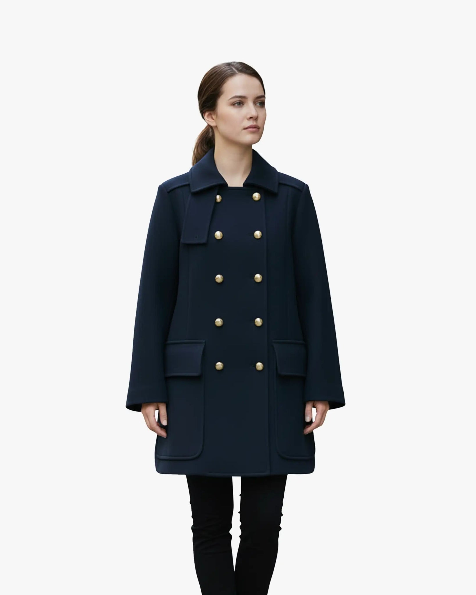 Dunkelblaue Club Caban mit Goldbesatz Jeans von Seafarer - Coats & Jackets SEAFARER